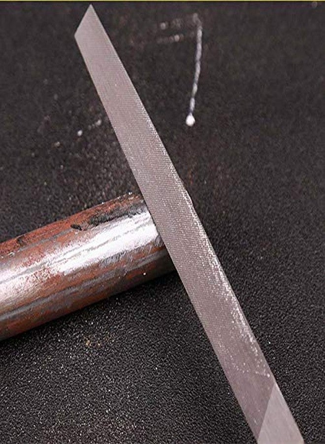Digital Craft مجموعة مبارد هندسية معدنية متعددة الوظائف من ديجيتال كرافت مقاس 8 بوصات - 6 قطع من مبارد الصلب الكربوني (مثلث، مربع، دائري، نصف دائري، مسطح) مع قفازات وقناع أمان للاستخدام اليدوي - Image 5